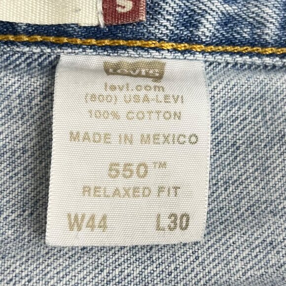 Levis Relaxed Fit 550 Jeans Mens 44 X 30 Light Wash - Picture 8 of 9